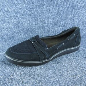 Grasshopper Women Loafer Shoes Size 9 Medium Black‎ Fabric Slip On